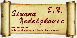 Simana Nedeljković vizit kartica